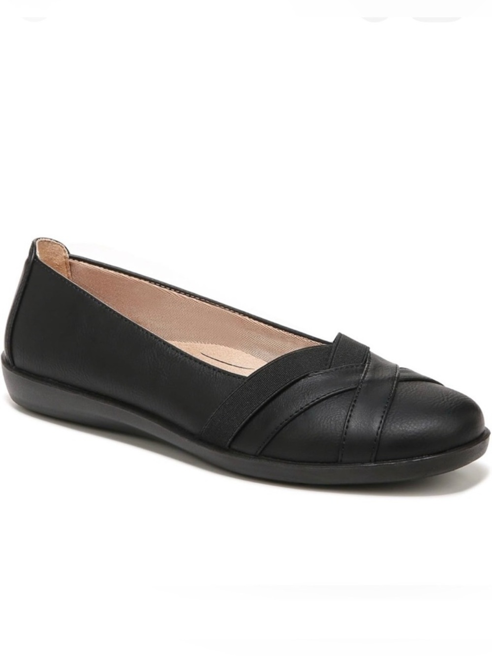 Life Stride Northern Ballet Flat Slip-On Black Shoe